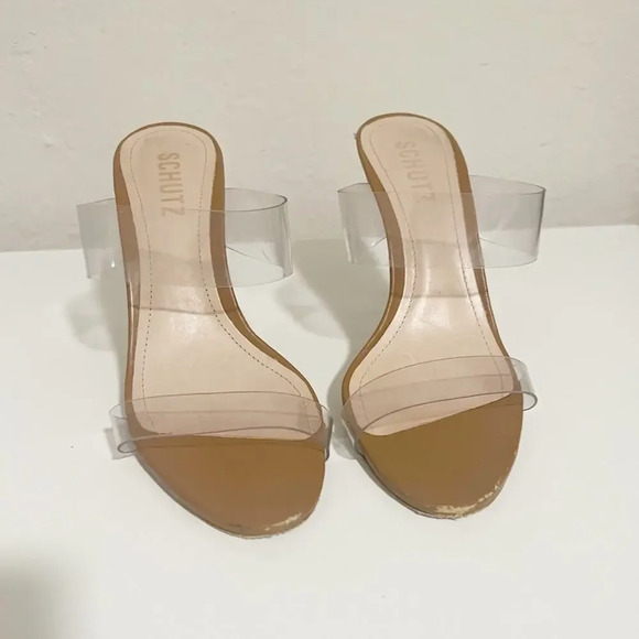 SCHUTZ Ariella Sandal Heels in Wood size‎ 6 - Picture 2 of 13